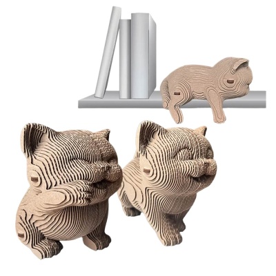 Картонный 3D конструктор Еще три котика 221 элемент QBRIX 20030